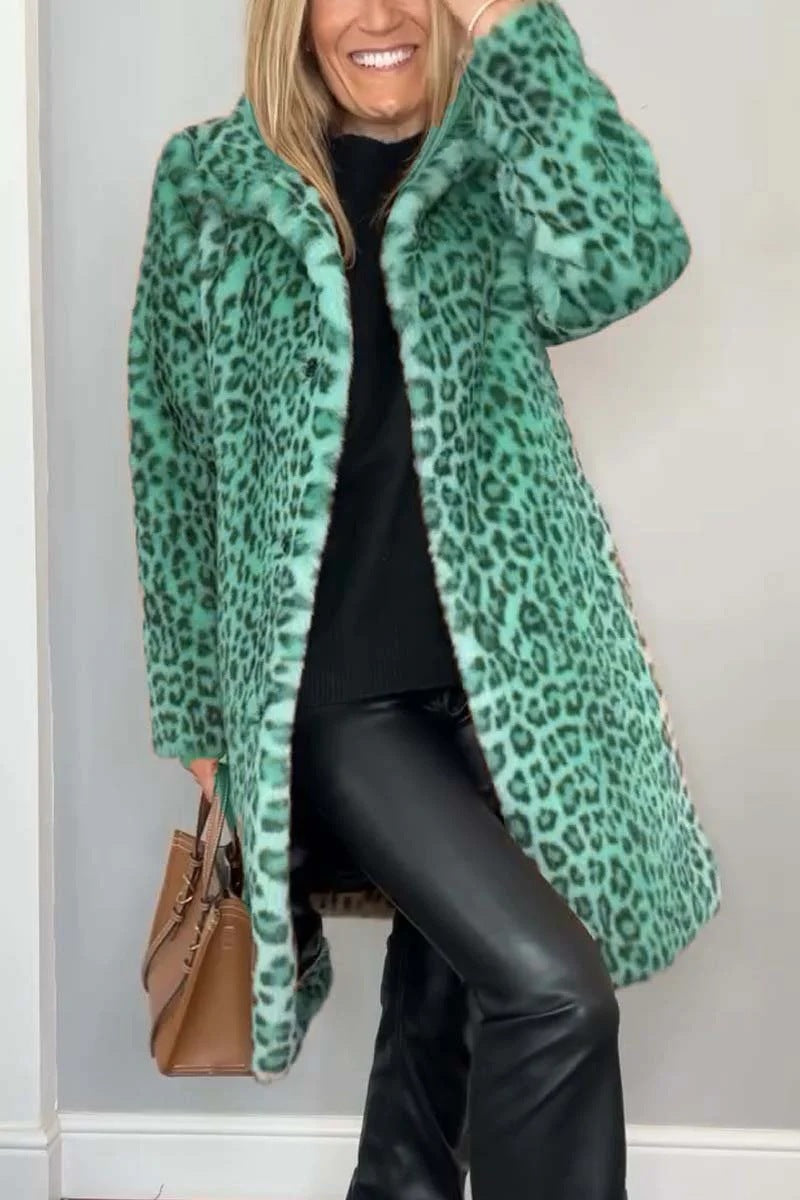 Manteau mi-long en peluche - Molinse