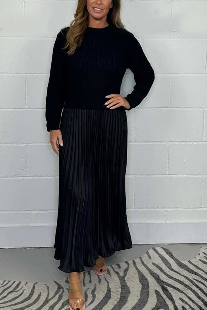 Ensemble Chic : Pull Doux et Jupe Plissée Élégante - Molinse