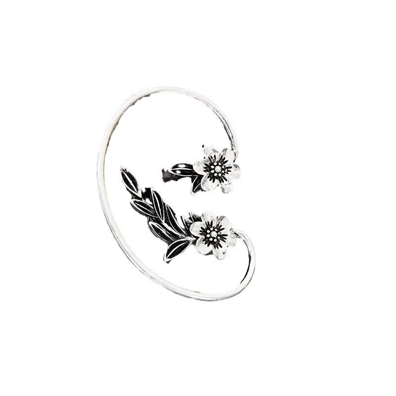 Boucles d'oreilles florales asymétriques vintage - Molinse