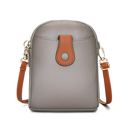 Fashionable Leather Shoulder Bag Trendy Vertical