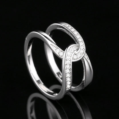 Bague Amour Coeur Infini- Mère & Fille Toujours liés ensemble - Molinse