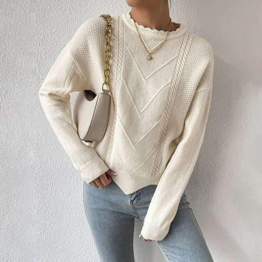 Pull à fond irrégulier à la mode pour femmes