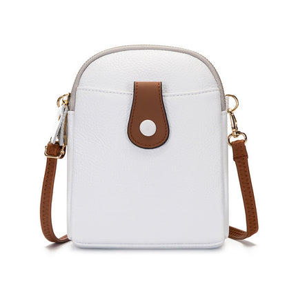 Fashionable Leather Shoulder Bag Trendy Vertical