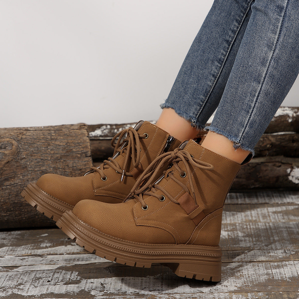 SILA - Bottines à talon carré lacées - Molinse