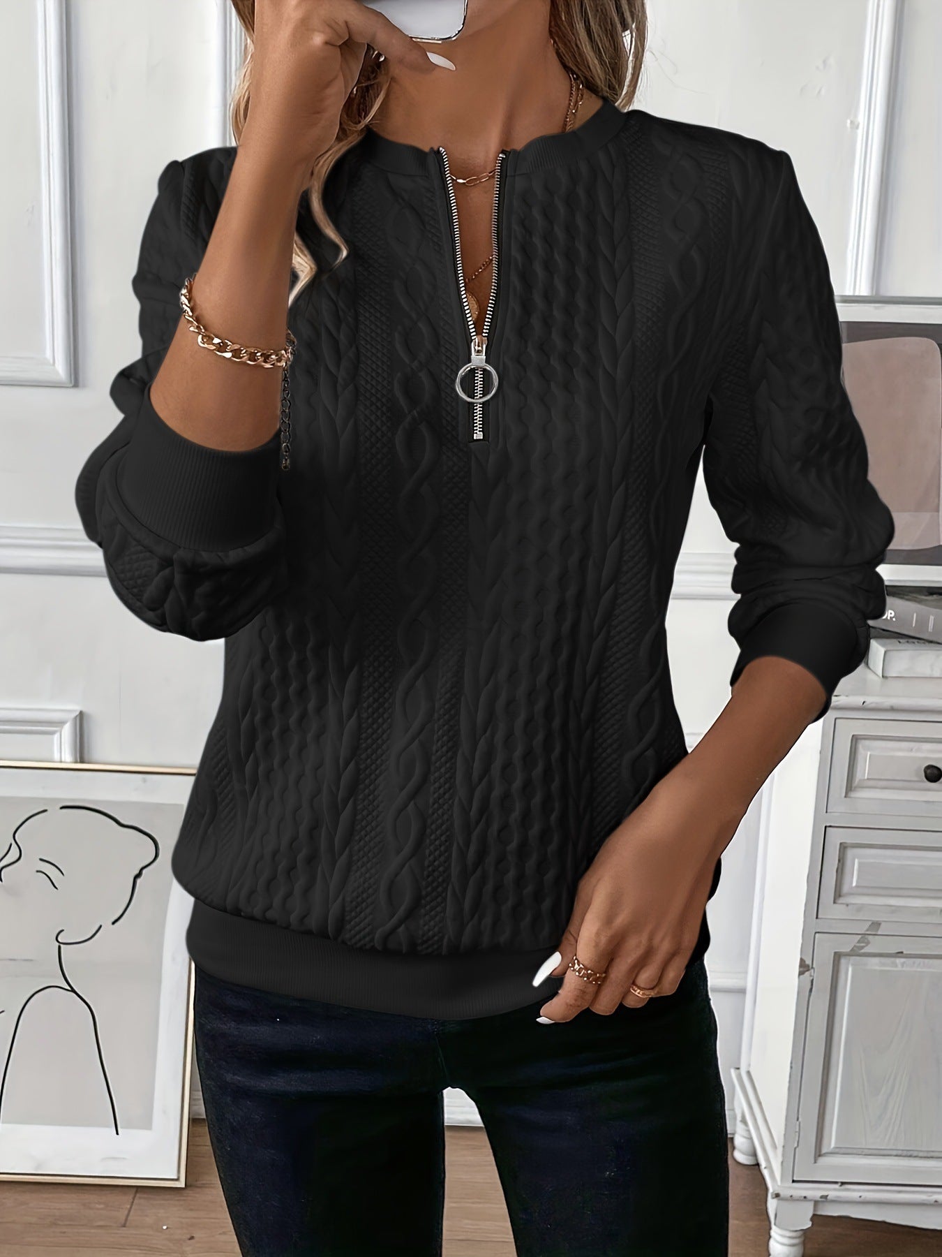 Mystique™  Elégant pull zippé - Molinse
