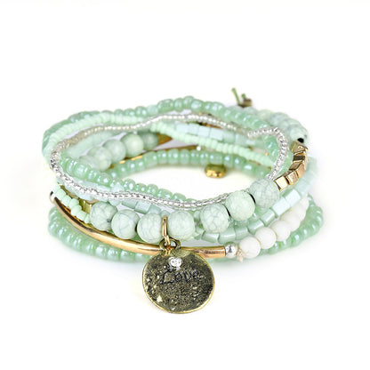 Bohemian Ocean Style Multi-layer Love Beaded Bracelet - Molinse