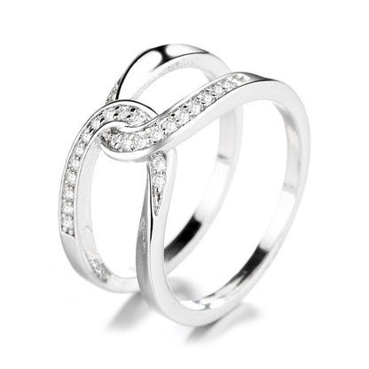 Bague Amour Coeur Infini- Mère & Fille Toujours liés ensemble - Molinse