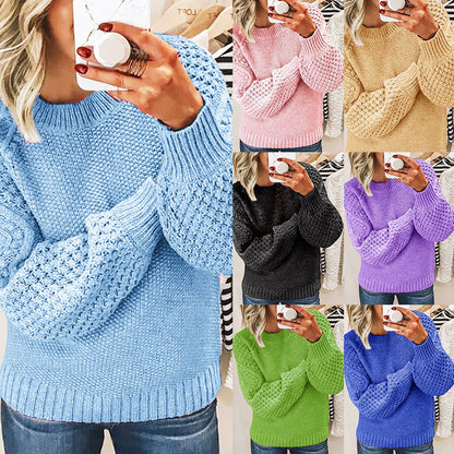 Rose ™ Pull col roulé en tricot épais - Molinse