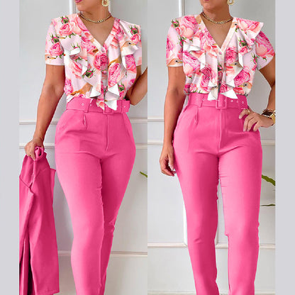 SELVA™ Ensemble Floral Glamour Chic et Moderne - Molinse