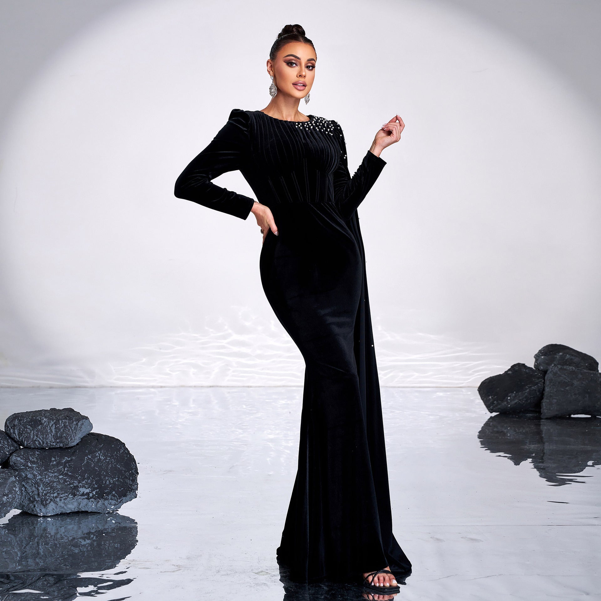 Robe de soirée en velours - Molinse