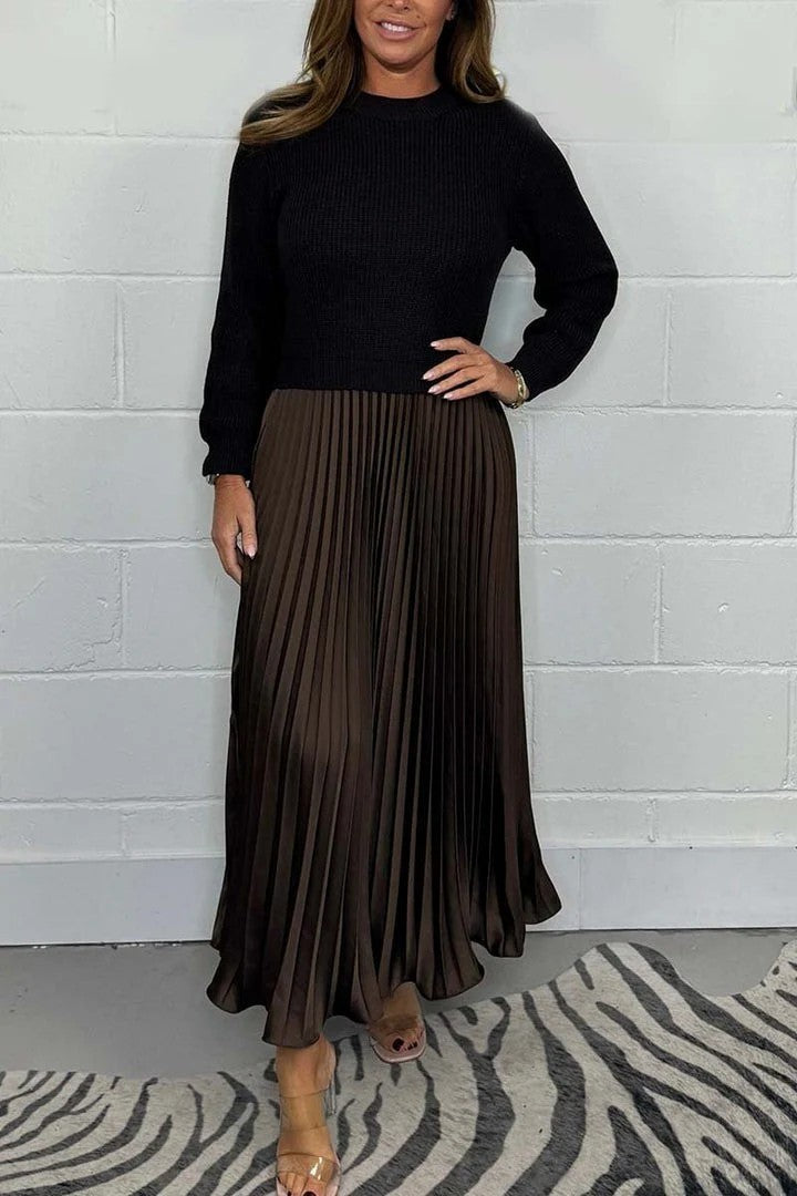Ensemble Chic : Pull Doux et Jupe Plissée Élégante - Molinse
