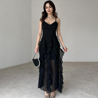 Robe Élégante à Volants – Style Glamour d'Été