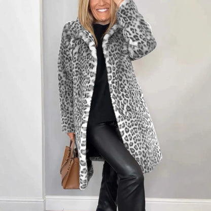Manteau mi-long en peluche - Molinse