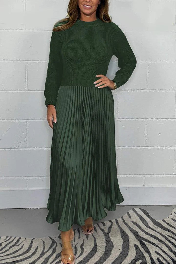 Ensemble Chic : Pull Doux et Jupe Plissée Élégante - Molinse