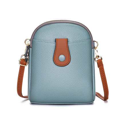 Fashionable Leather Shoulder Bag Trendy Vertical