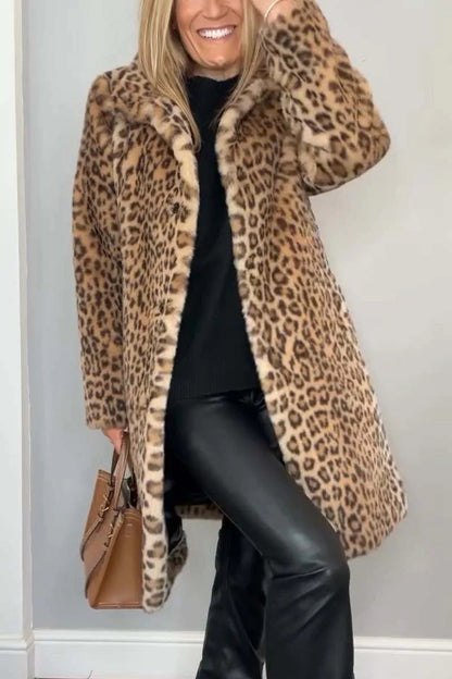 Manteau mi-long en peluche - Molinse